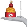 Old World Christmas Blown Glass Ornament for Christmas Tree, Kansas City Chiefs Beanie - 3 of 4