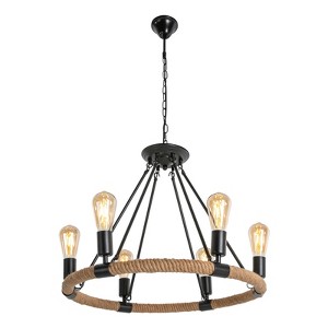 YIYIBYUS 6/8 Head Chandelier Light Fixtures Ceiling Mount Pendant Light - 1 of 4