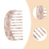 Unique Bargains Retro Anti-Static Pocket Size wide-tooth for Thick Curly Hair Detangling Comb Pink 1 Pc - 3 of 4