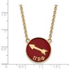Black Bow Jewelry 14k Yellow Gold Plated Sterling Silver Pi Beta Phi Greek Life Necklace 18 Inch - 3 of 4