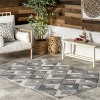 Nuloom Gale Geometric Indoor/Outdoor Patio Area Rug, 4' x 6', Gray - 2 of 4
