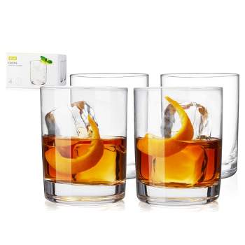 True Rocks Tumbler Glasses For Old Fashioned Whiskey Glasses Set of 4 - Scotch Glasses - 12 Ounce