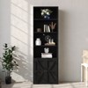 Aoxun 5 Tier Bookshelf and Bookcase, Wooden Bookshelves with Cabinet Doors, Floor Bookshelves and Office Storage Cabinets for Home Office, Living Room - 2 of 4