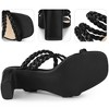Perphy Women's Square Toe Braided Strap Slip-On Chunky Heels Sandals - 3 of 4