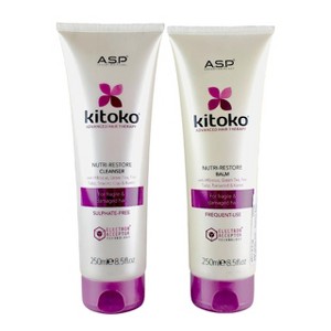 ASP Kitoko Nutri - Restore Balm - (8.5 oz) & ASP Kitoko Nutri - Restore Cleanser - (8.5 oz) DUO SET - Hair that's beautiful from the first wash - 1 of 4