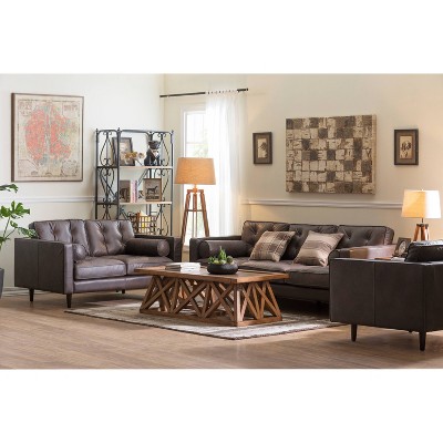 Mariner Adjustable Wood Tripod Floor Lamp with Burlap Shade