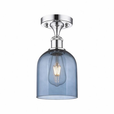 Bella - 1 Light Semi-Flush Mount In Industrial Style-10.75 Inches Tall and 5.5 Inches Wide