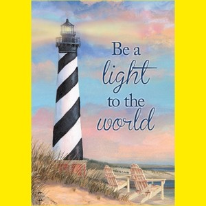 Coastal Lighthouse Summer House Flag Shoreline Pier 28" x 40" Briarwood Lane - 1 of 4