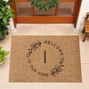 Personalization Mall Welcome Wreath Personalized 18x27 Synthetic Coir Doormat - 3 of 4