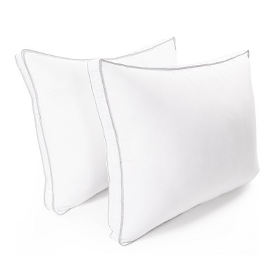 Down Alternative Brushed Microfiber Hypoallergenic Square Solid Medium  Weight Euro Bed Pillows, 24 X 24, Set Of 2 By Blue Nile Mills : Target