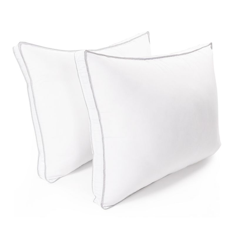 Classic Microfiber Hypoallergenic Gusset 2-Piece Pillow Set - Blue Nile Mills, 1 of 5