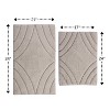 Knightsbridge Diamond 220 GSF Non Skid Back Bath Rug Set - 2- Piece - 17x24 and 21x34", Ivory - 2 of 2