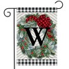Briarwood Lane Winter Garden Flag 12x18 For Outdoor Winter Wreath Monogram Letter W For Winter Garden Flag Flags For Outside - 2 of 4