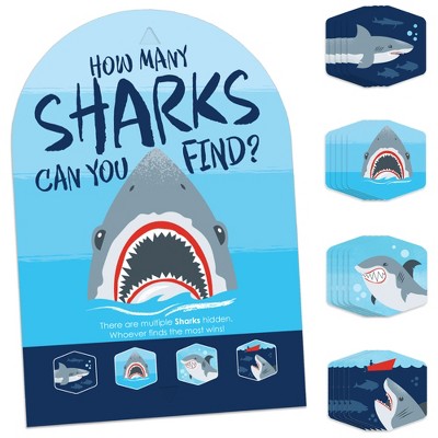 Big Dot Of Happiness Shark Zone - 4 Jawsome Shark Party Or Birthday Party  Games - 10 Cards Each - Gamerific Bundle : Target