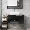 ELECWISH 28-Inch Bathroom Vanity, Modern Black Wall Mounted Bathroom Vanity with 1-Door and 1-Drawer - 2 of 4
