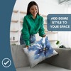 Americanflat Floral Rectangular Throw Pillow with Premium Polyester - White and Indigo - 4 of 4