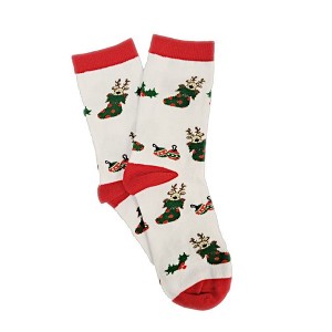 Christmas Holiday Socks (Women's Sizes Adult Medium) - Stockings and Ornaments / Medium from the Sock Panda - 1 of 3