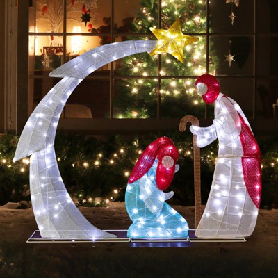 thumbnail image 2 of Joiedomi 3-Pack Christmas Deer Family - 185 LED Lighted Rattan Reindeers For Outdoor Yard Decor (Cool White) 2 of 6