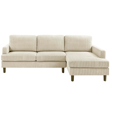 TiramisuBest 86" Gray Upholstered Pull-Out Sofa Bed