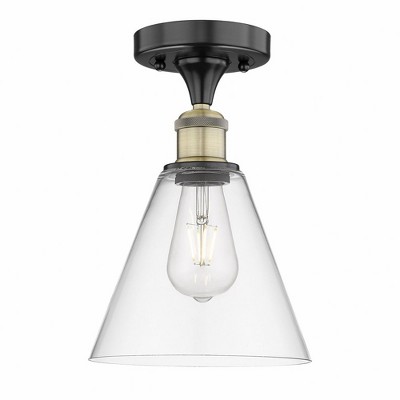 Berkshire - 1 Light Semi-Flush Mount In Industrial Style-10.75 Inches Tall and 8 Inches Wide