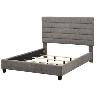 Queen Raquel Channel Upholstered Bed Gray - Lifestorey : Target