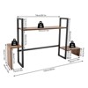 YIYIBYUS 2 Tier Countertop Hutch Display Shelf Desk Hutch Storage Organizer for Office Home - 4 of 4