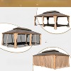 VisioGear Canopies and Gazebos, Outdoor Gazebo with Mosquito Netting, Gazebo Canopy Tent for Deck Backyard Garden, Yellow, 283.7"*165.59"*126.42" - 4 of 4