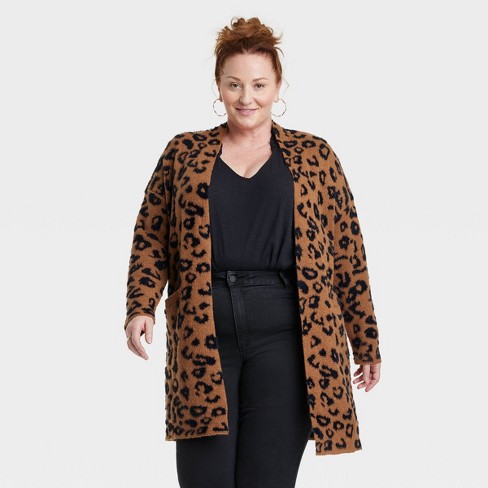 Target leopard deals print cardigan