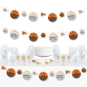 Big Dot of Happiness Basketball - Let the Madness Begin - College Basketball Party DIY Decorations - Clothespin Garland Banner - 44 Pieces - 1 of 4