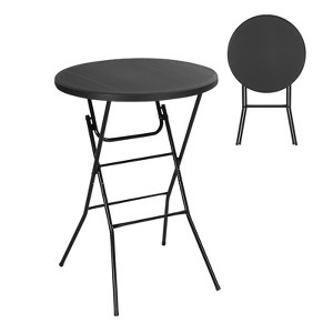 MUKE 31.5" Round Folding Picnic Table, Portable Cocktail Table with Detachable Legs, Waterproof for Indoor/Outdoor Events & Camping - 1 of 4