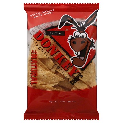 Donkey Chips Salted Snacks 2oz 24 pk