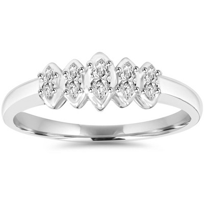 Pompeii3 1/4CT Marquise Diamond Ring 10K White Gold