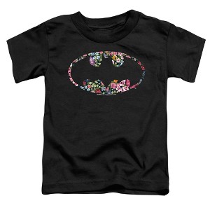 Toddler Boys' Batman Floral Logo T Shirt - 1 of 2