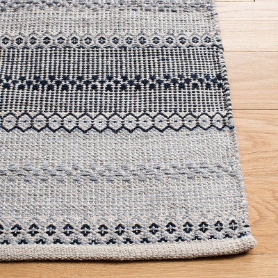 Montauk 5' x 8' Black and Gray Wool Cotton Handmade Rug