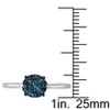 EVERLY JEWELRY | Sterling Silver 1/4 Carat Blue Diamond Ring w/Blue Rhodium Fashion Ring - 3 of 3