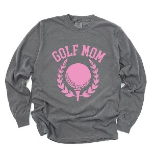 Simply Sage Market Women's Golf Mom Tee Long Sleeve Garment Dyed Tee - 1 of 4