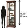 Howard Miller 680676 Brantley Vi Curio Cabinet 680676 Cherry Bordeaux - 2 of 2