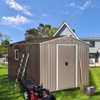 APRILSOUL 114.57"Outdoor Metal Storage Shed with meatl foundation - 2 of 4