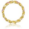 Guili 14K Gold Plated Chunky Chain Ring with Pink Enamel – A Bold and Stylish Statement Piece for Teens and Young Adults, Available in Sizes 6-8. - 2 of 3