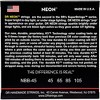 DR Strings Hi-Def NEON Blue Coated Medium 4-String (45-105) Bass Guitar Strings - 2 of 4