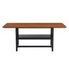 YOOCOZZ  71 × 35.4" Dining Table, 4 Black Textured MDF Tabletop, Lower Storage Platform - 3 of 4