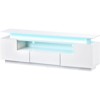 Modern, Stylish Functional TV Stand with Color Changing LED Lights,Entertainment Center, High Gloss TV Cabinet for 75+ inch TV, White - 3 of 4