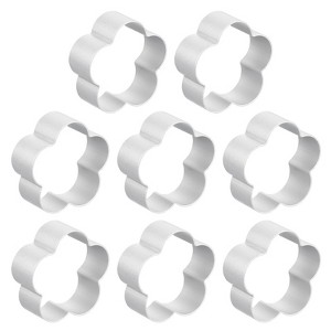 Unique Bargains Metal Aluminum Alloy Plum Flower Silver Cookie Cutter 2.1 Inch x 2.1 Inch x 0.78 Inch 8 Pcs - 1 of 4