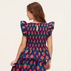Girls' Strawberry Print Flutter Short Sleeve Smocked Peplum Shirt - kate spade new york x Target Navy/Red - 2 of 4