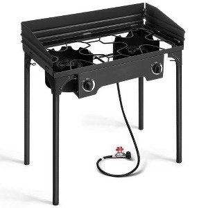 Karl Home 2 Burner High Pressure Propane Outdoor Stove with Windscreen - 1 of 4