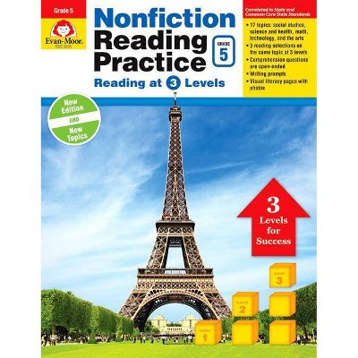 Nonfiction Reading Practice, Grade 5 - by  Evan-Moor Educational Publishers (Paperback)