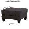 PAGED Storage Ottoman Contemporary Foot Stool Square Ottoman Foot Rest with Wooden Legs for Entryway, Bedroom - 2 of 4