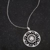 Slickblue 1.4ct CZ Rhodium Pendant Necklace for Women, Interlocking Circles Design, 16" Chain + 2.5" Extender - 4 of 4
