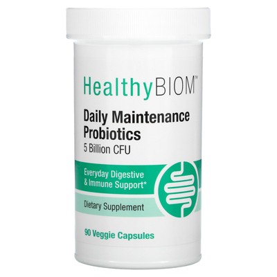HealthyBiom Daily Maintenance Probiotics, 5 Billion CFU, 90 Veggie Capsules
