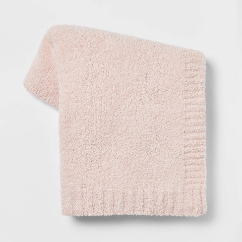 Cozy Knit Throw Blanket Blush Threshold